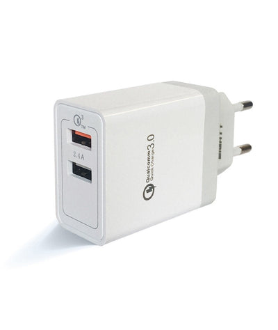 Eightt Charger USB Qualcoom 3.0 18W Smartphone And Tablet 2 Ports 5V 3A, 9V 2A, 12V 1,5A — image 1