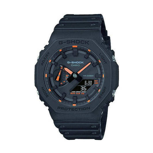 Casio G-Shock Men's Watch Casio G-Shock Oak - Neon Orange Index Black (Ø 45 Mm)