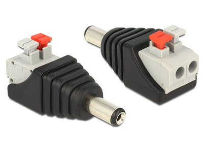 Delock Adapter Terminalblock With Pulsador DC 2,1 X 5,5M — image 1