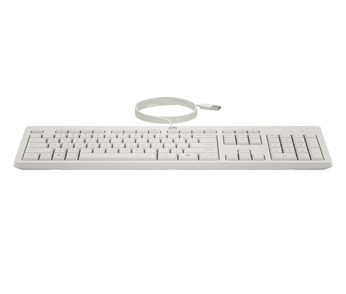 HP 225 Wired Mouse And Keyboard Combo Keyboard Mouse Included Office USB White — image 1