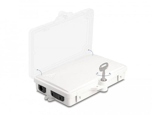 Lwl Box Distribuidora Indoor And Outdoor IP65 Resistant Water With Lock 2 Port White — image 1