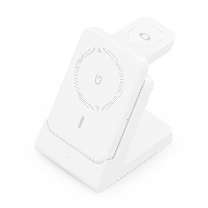 Aisens Charger Wireless USB-C 4 1 15W Mobile Phone Apple Watch, Headphones With Case Charging White