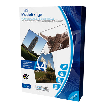 Mediarange MRINK105 Paper Fotográfico White Tall Brillo A4 — image 1
