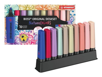 Stabilo Boss Naturecolors Pack 10 Marcadores With Base Desk - Includes 4 New Colours Wildflower - — image 1