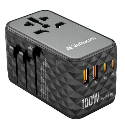 Verbatim Wall Charger Universal UTA-06 GaN Iii Socket Power Universal 2x USB Type-c 2x USB 100W — image 1