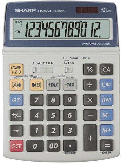 Sharp Calculator Desktop EL2125C Screen Móvil 12 Dígitos — image 1