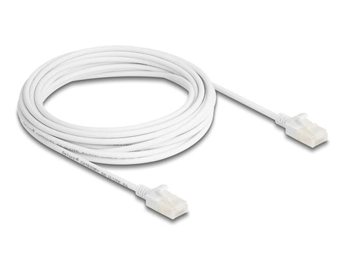 Delock RJ45 Network Cable CAT.6A Male a Male U/UTP Slim 5M White — image 1