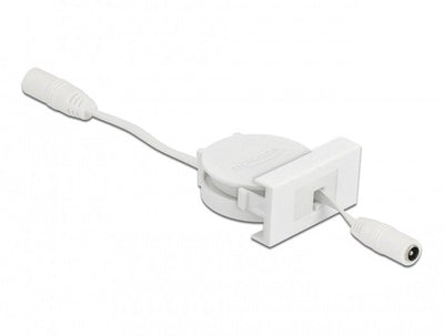 Delock Cable Retractable Power Módulo Easy 45 DC 5,5 X 2,1MM Female / Female White — image 1