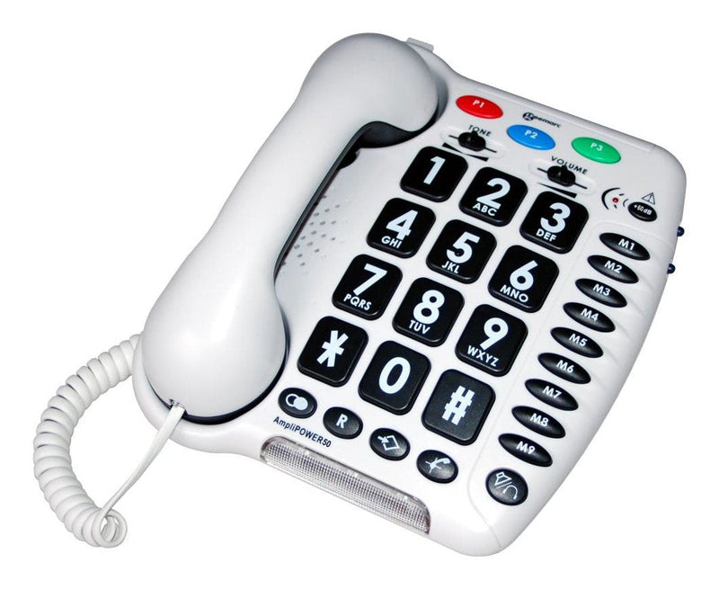 Geemarc Telecom Amplipower 50 Phone Dect/Analógico Identificador Llamadas White