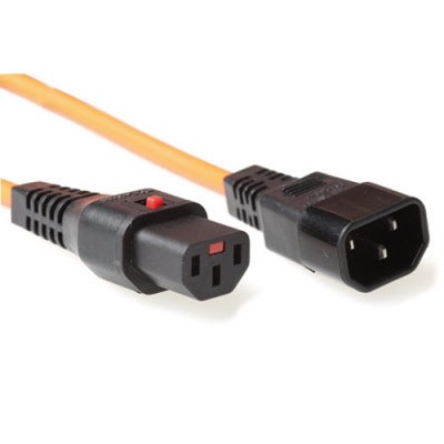 Powercord C13 IEC Lock - C14 Orange 2M, PC940 — image 1