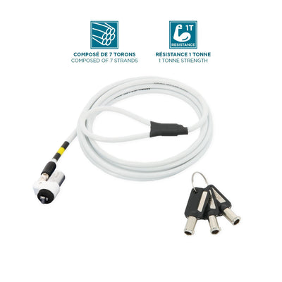 Mobilis 001325 Cable Antirrobo White 1,8M — image 1