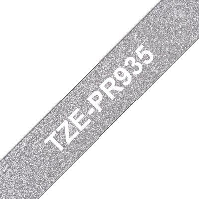 Brother TZE-PR935 Tape Printer Labels White Sobre Silver — image 1