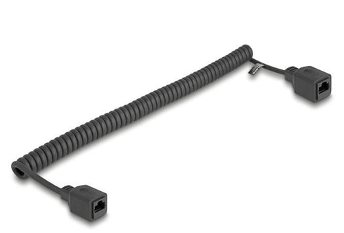 Delock RJ45 Cable Espiral Connector Female a Female CAT.5E UTP 1M Up To 3M Black — image 1
