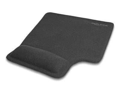 Delock 12111 Mouse Pad Ergonómica With Wrist Rest Gel Zurdos Black — image 1
