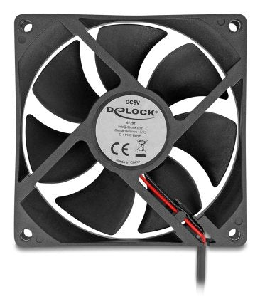 Delock Fan Axial 5V Dc, 92 X 92 X 25MM Black — image 1