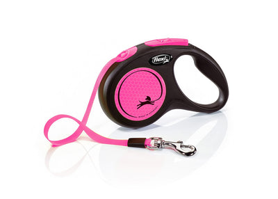 Flexi Strap Automática New Neon S 5M, Colour Pink — image 1
