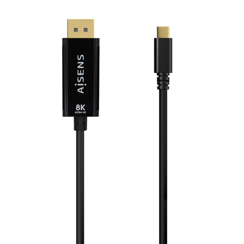 Aisens USB Cable -c a DisplayPort 8K@60HZ - USB-C/M-dp/M - 1.80M - Black
