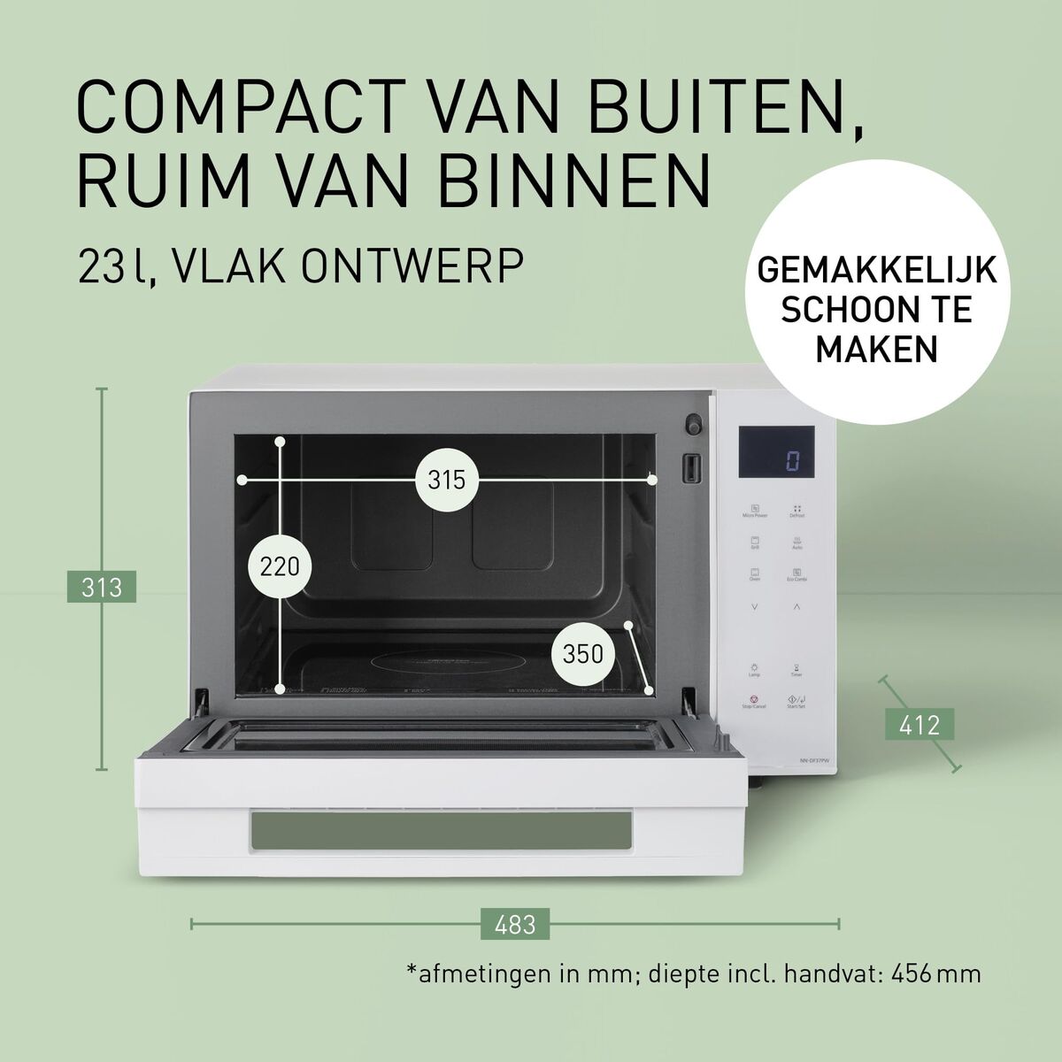 Panasonic Microwave With Grill Panasonic Nndf37Pwepg White 1000 W 23 L (Refurbished A)