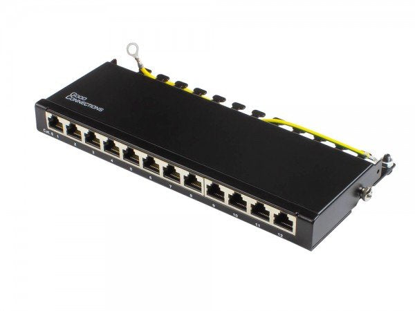 Good Connections Patchpanel CAT.6 12-PORT 0,5 He Black
