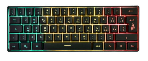 Verbatim Keyboard Gaming KP-X1 60% USB Cable Retroiluminado LED RGB QWERTY Spanish Abs Black — image 1