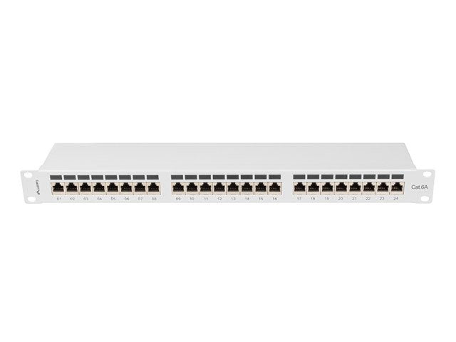 Lanberg PPSA-1024-S Patch Panel 24 Ports 1U CAT.6A FTP Grey