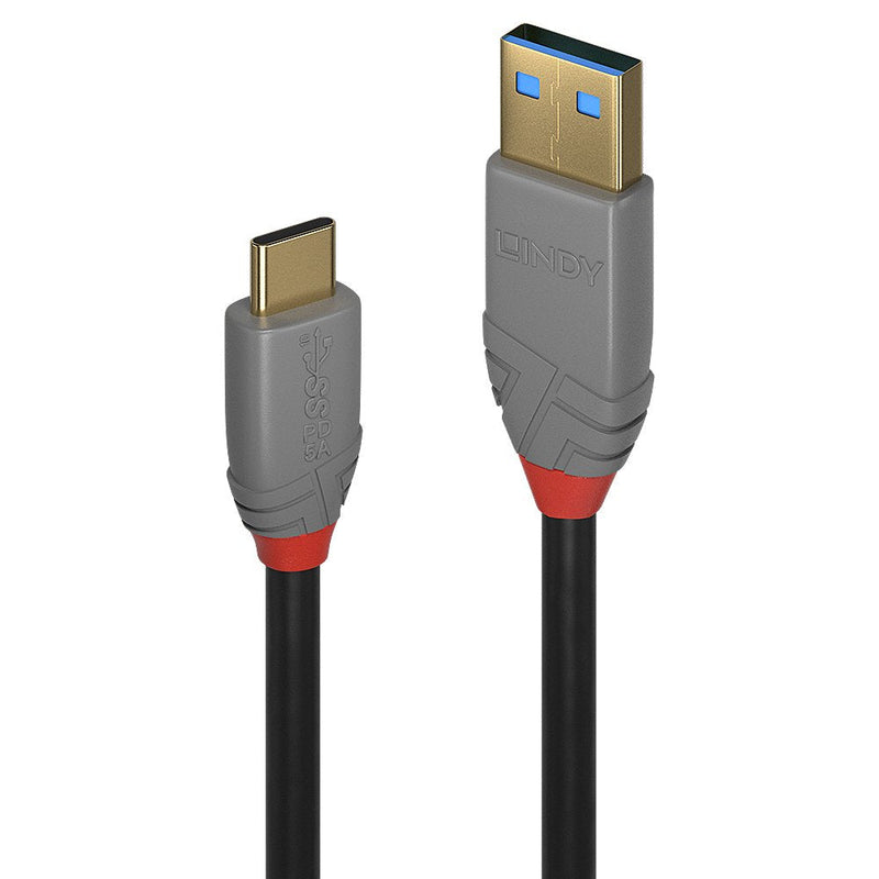 Lindy 36910 USB Cable 0,5M USB C USB a Black Grey