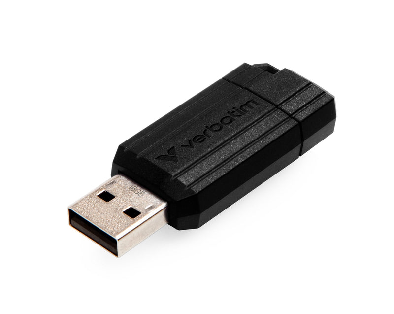 Verbatim USB Flash Drive 2.0 16GB Store'n' Go Pin Stripe Black