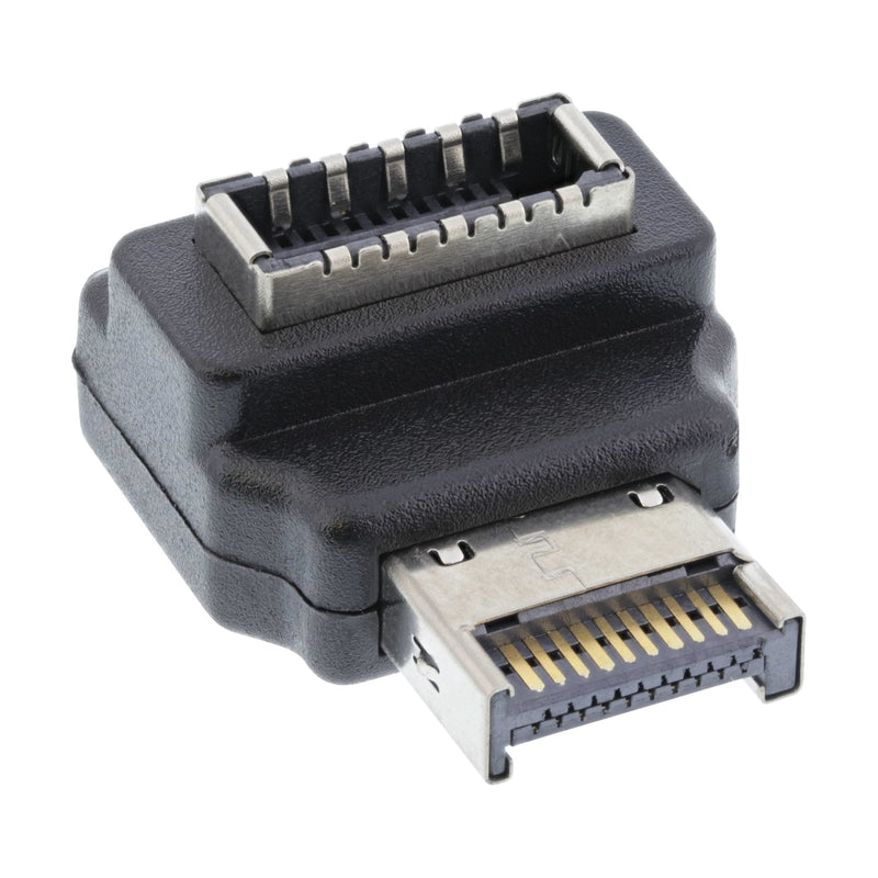 Inline® USB 3.2 Adapter Internal, Front Panel Usb- And Male a Usb- And Female 90°