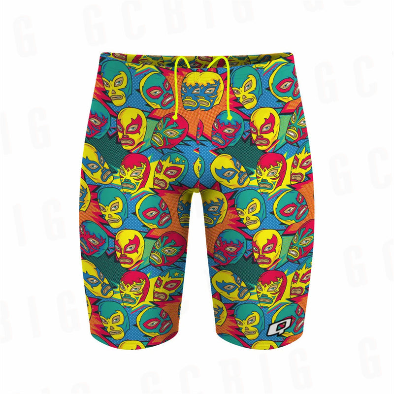 Men's Flat-crease Swim Trunks, Quick-drying Beach Shorts