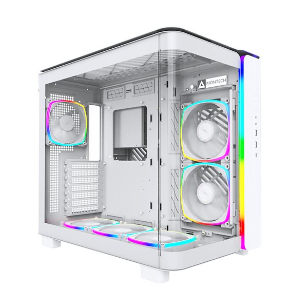 Montech Box King Pro 95, White Glass Tempered X 2 KING95PROW