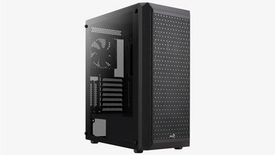 Aerocool PC Case BEAM-G-BK-V1 Midi-tower, Tempered Glass microATX/ATX/Miniitx — image 1