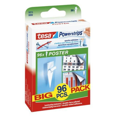 Tesa Powerstrips Poster Big Pack, Adhesive White 96 Pieces — image 1