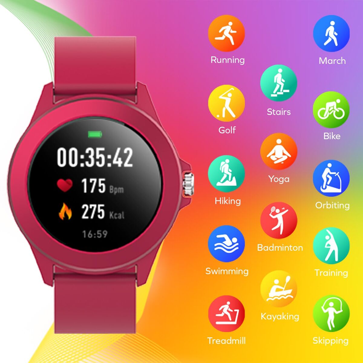 Forever Smartwatch Forever Cw-300 Pink 1,2"
