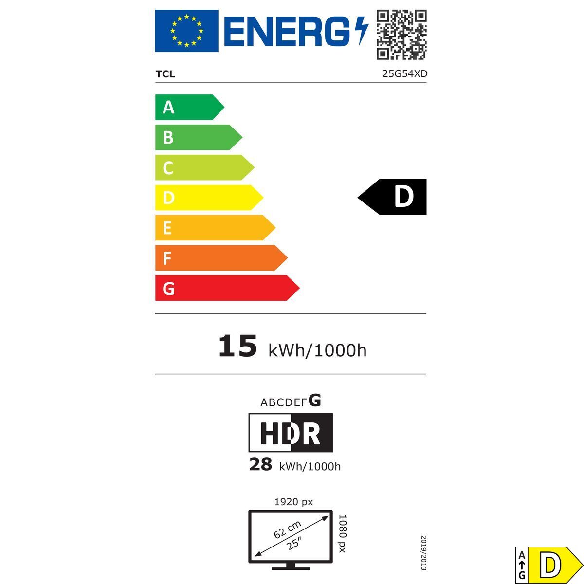 Tcl Monitor Tcl 25G54 25" Full Hd
