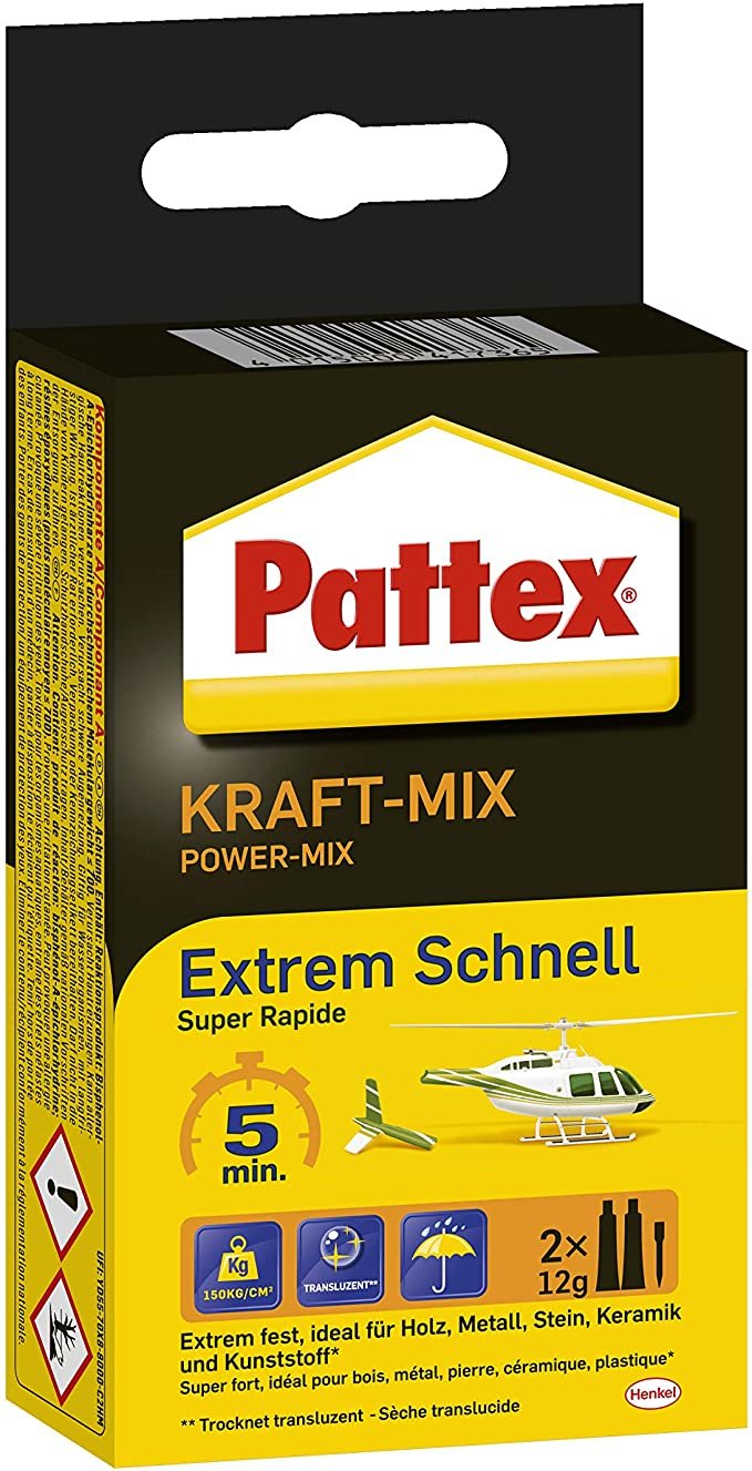 Pattex Zweikomponenten-adhesivo Kraft-mix, 2 St × 12G