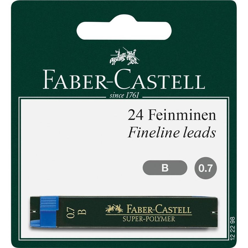 Faber-castell Feinmine Super-polymer 0,7MM B 2X Bk