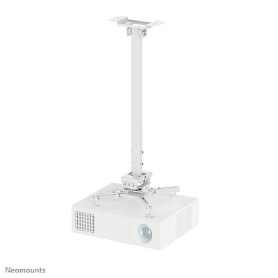Neomounts Deckenhalter Projektor 35KG Voll Bew. Höv White 74.5-114.5CM — image 1