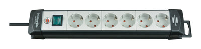 Brennenstuhl Premium-line 6VÍAS With Switch Black / Grey Claro, 5M — image 1