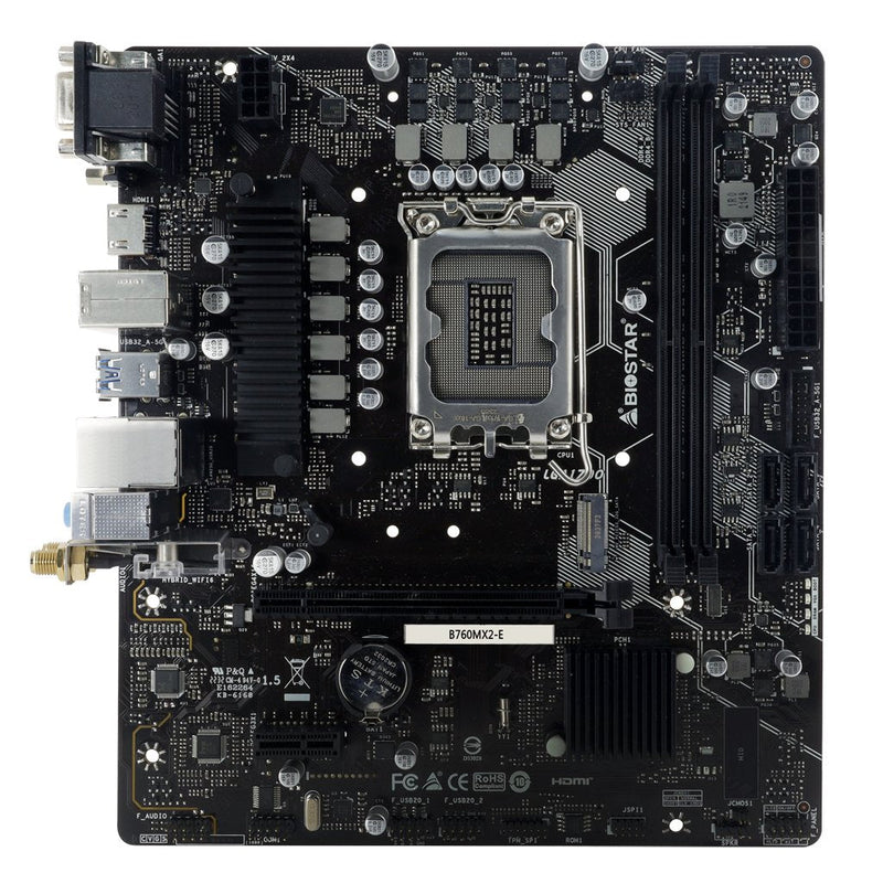 Biostar Motherboard B760MX2- And D4 Intel B760 Lga 1700 microATX