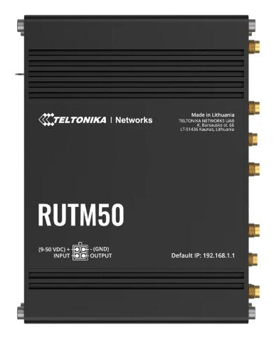 Teltonika Router Wireless RUTM50 Gigabit Ethernet Double Band (2,4GHZ / 5GHZ) 5G Black — image 1