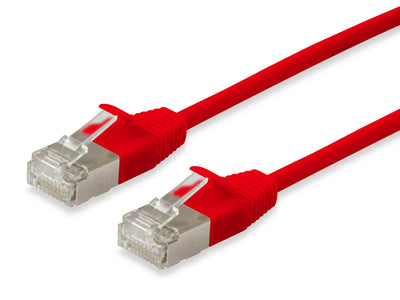 Equip Network Cable CAT.6A F/FTP 2x RJ45 20.00M Red Slim Lszh — image 1
