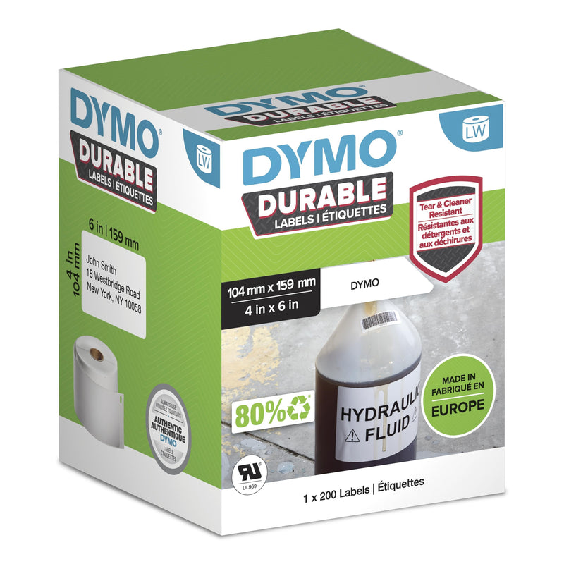 Dymo Durable White Label Printer Self-adhesive