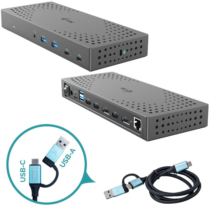 I-tec USB 3.0 USB-C Thunderbolt 3X 4K Docking Station Gen 2 + Power Delivery 100W