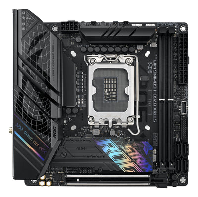 ASUS Rog Strix B760-I Gaming Wi-Fi Intel B760 1700 Mini ITX 2 DDR5 HDMI DP Wi-Fi 6E 2.5G LAN PCIE5 RGB 2X M.2 — image 1