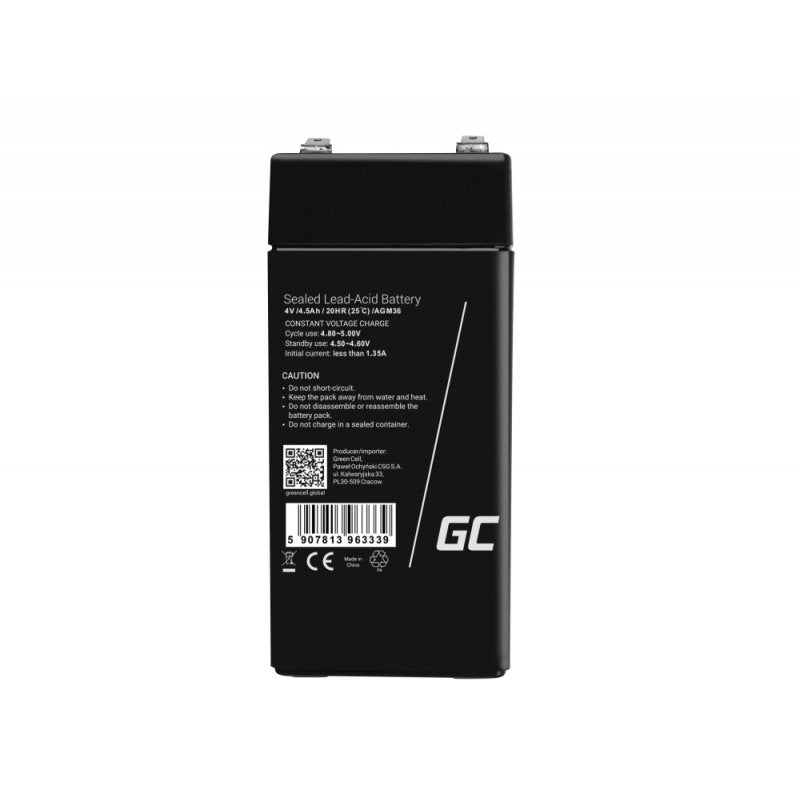 Greencell Battery Agm Vrla 4V 4.5AH