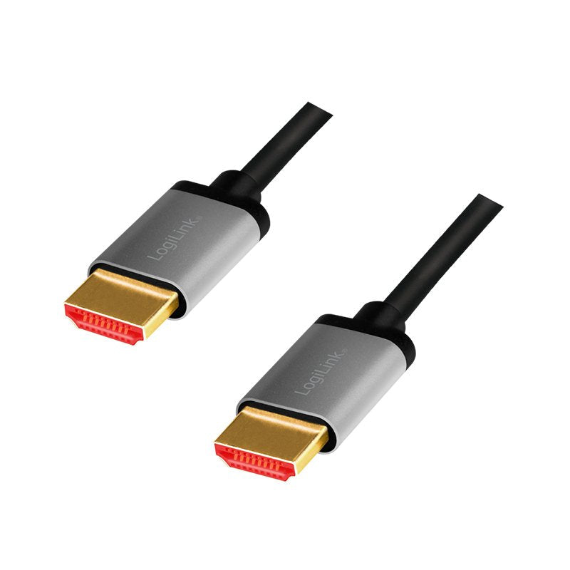 Logilink CHA0106 HDMI Cable a/M To a/M 8K/60HZ Alu Black/Grey 3M