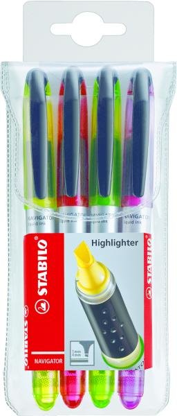 Stabilo Navigator Marcador Fluorescent 4 Colours Case 4 Markers — image 1