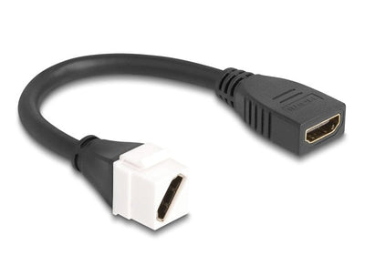 Delock Keystone Modul HDMI Cable Buchse Zu Buchse Diagonal 8K 60 HZ 20CM Black — image 1