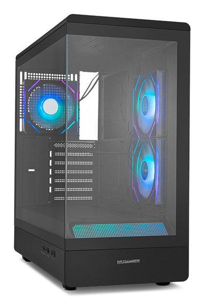 Nox PC Case Semitorre Frameless Hummer Signal ARGB Black USB Type C — image 1