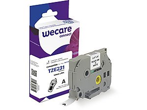 Armor K80008W4 Tape Printer Labels Black Sobre White Tze